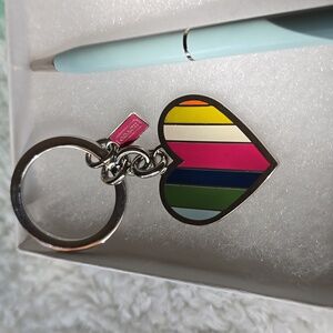 Coach Legacy Keychain   and COACH Mini Pen,  2 Fer NWOT